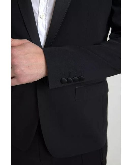 Dolce & Gabbana Blue Wool Single Breasted Martini Blazerclothing for men