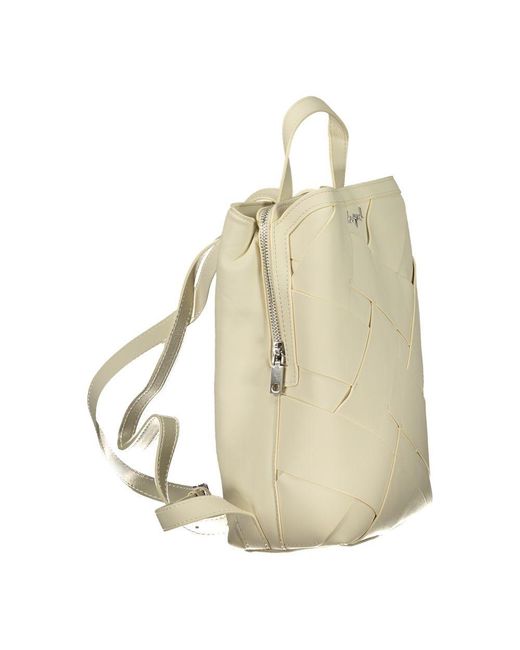 Desigual Natural Bianco Poliuretano Female Mini Backpack