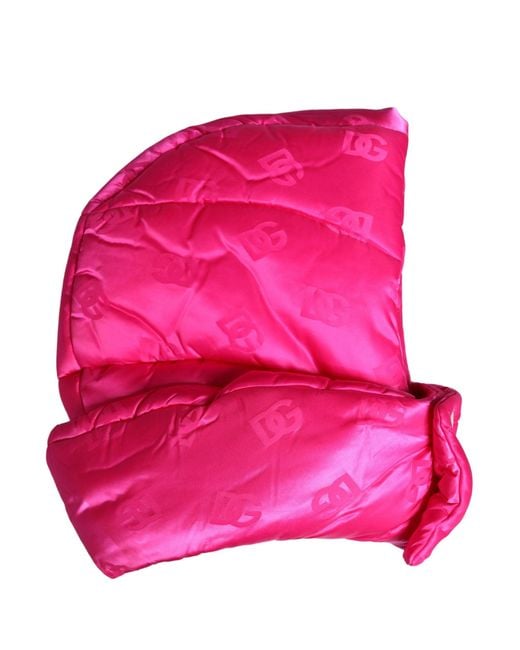Dolce & Gabbana Pink Logo Print Whole Head Wrap Capello Hat for men
