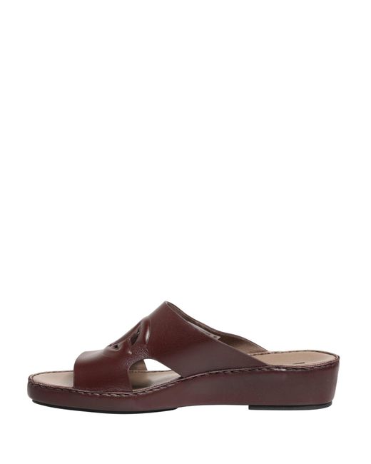 Dolce & Gabbana Brown Maroon Leather Cutout Dg Logo Sandals Shoes