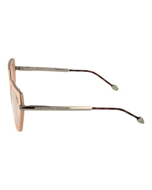 Philipp Plein Metallic Metal & Plastic Glasses (Frames) for men