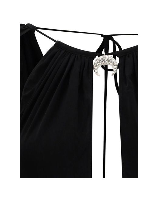 MARINE SERRE Black Viscose Top