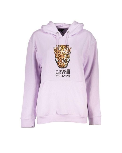 Roberto Cavalli Purple Polyester Sweatshirt