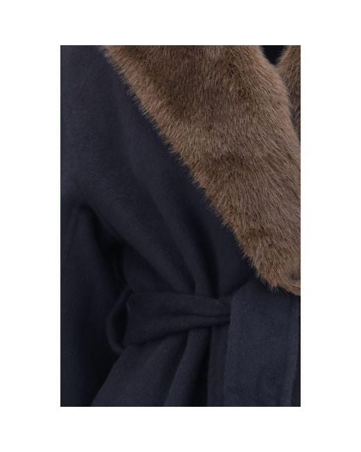 P.A.R.O.S.H. Blue Wool Oves Aries Coat