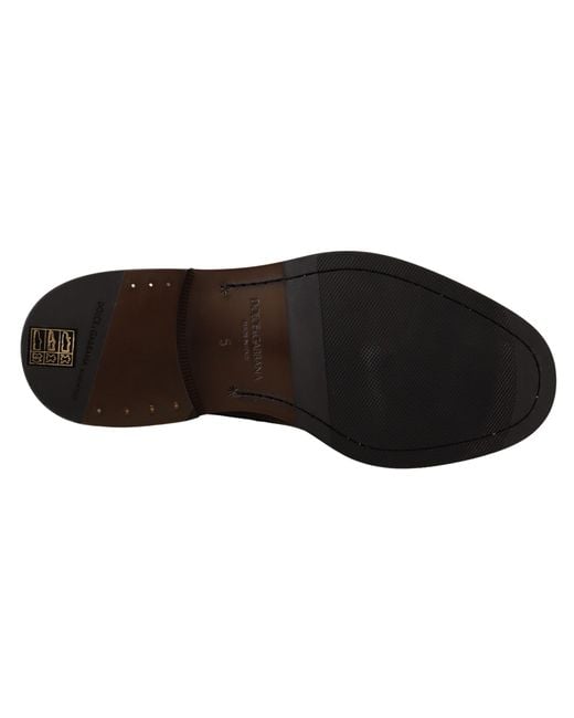 Dolce & Gabbana Black Elegant Derby Dress Shoes for men