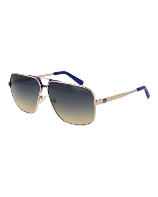 Guess Blue Silver Men Sunglasses for men