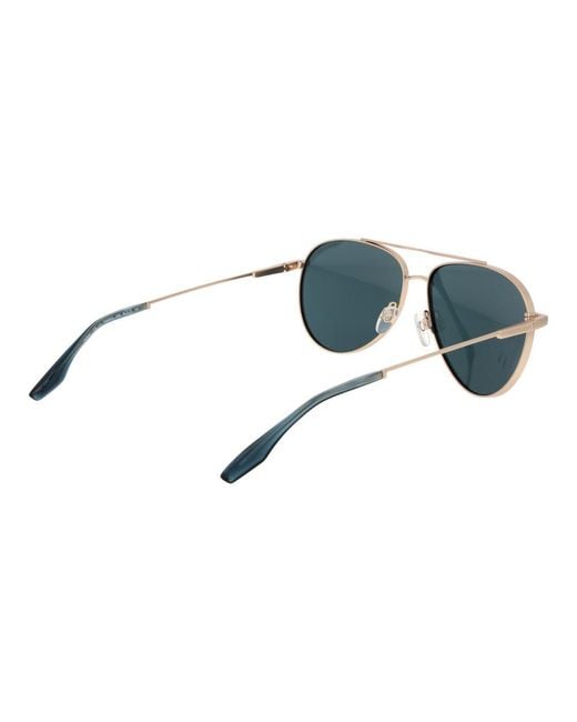 Trussardi Blue Gold Stainless Steel Sunglasses for men