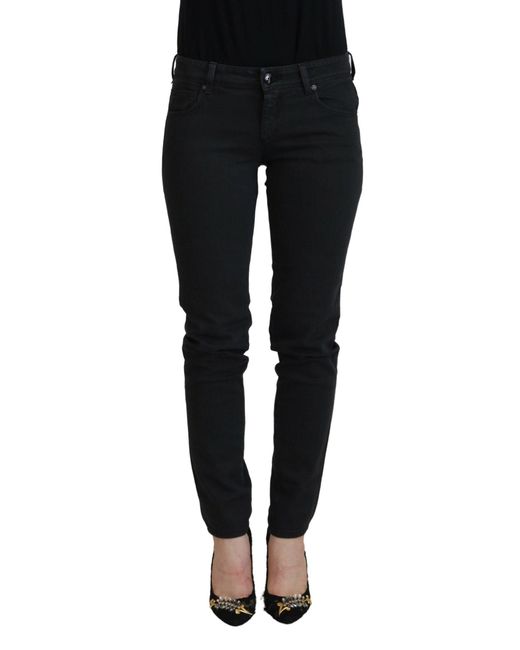 Ermanno Scervino Black Chic Low Waist Skinny Jeans