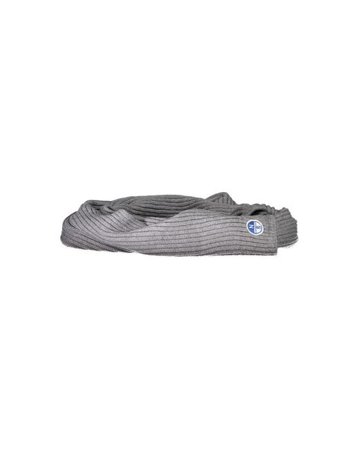 North Sails Gray Grigio Cotton Men Scarf for men