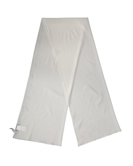 Dolce & Gabbana White Silk Neck Wrap Shawl Stole 200Cm X 64Cm Scarf