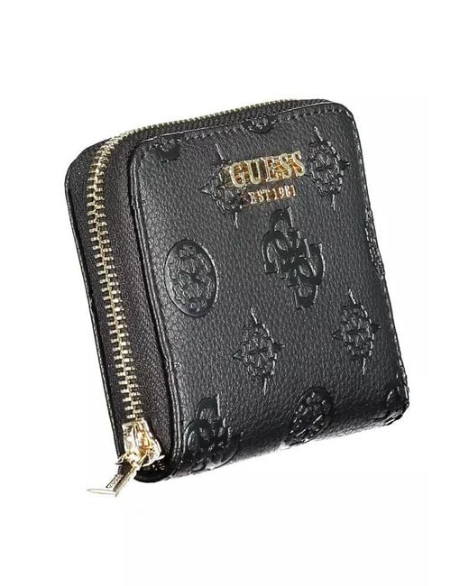 Guess Elegant Black Wallet With Contrasting Details