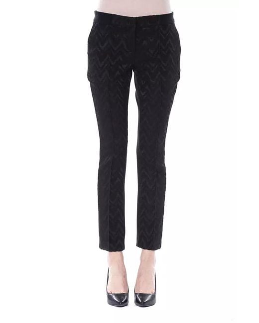 Byblos Blue Black Marabou Pants