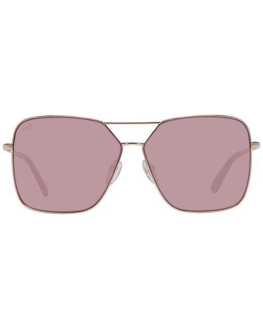Web Purple Rose Gold Metal Sunglasses