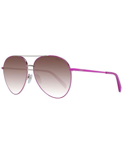 Emilio Pucci Brown Purple Sunglasses