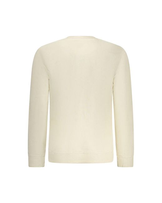 Lee Jeans White Beige Cotton Men Sweater for men