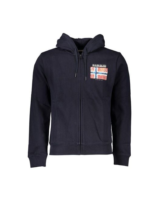 Napapijri Blue Cotton Sweater for men