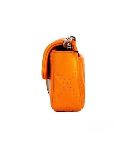Marc Jacobs Orange The J Mini Scorched Quilted Leather Convertible Shoulder Bag
