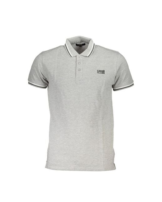 Roberto Cavalli Gray Cotton Polo for men
