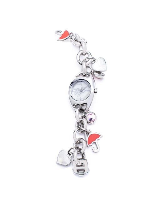 Chronotech White Silver Steel Watch