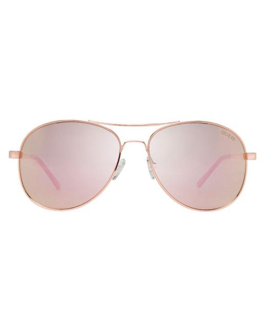 Guess Pink Metal Sunglasses