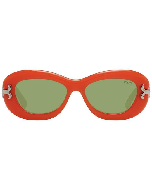 Emilio Pucci Red Orange Sunglasses