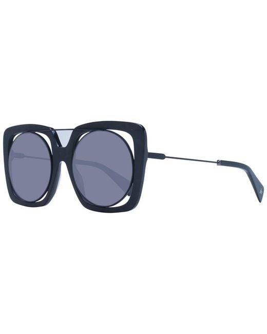 Yohji Yamamoto Blue Black Unisex Sunglasses