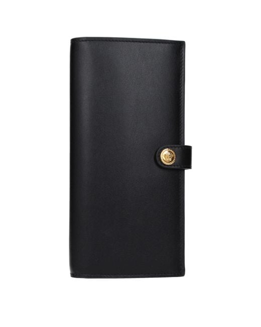 Versace Black Wallet Leather