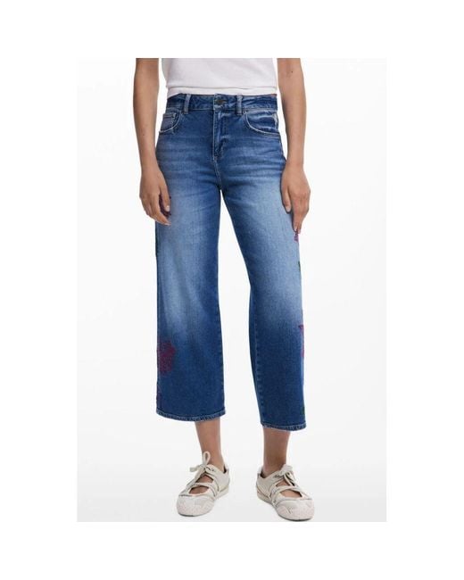 Desigual Blue Azzurro Cotton Jeans