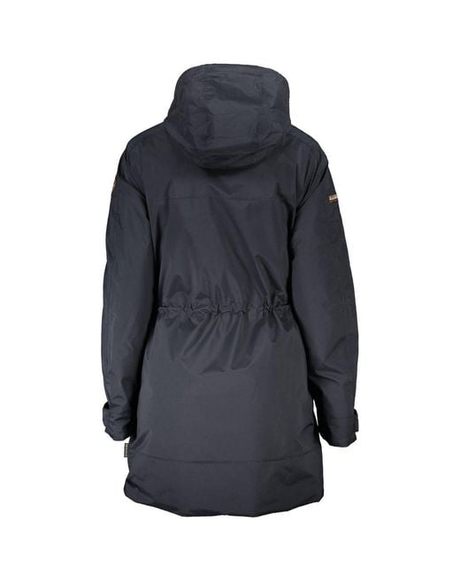 Napapijri Blue Black Polyester Jacket