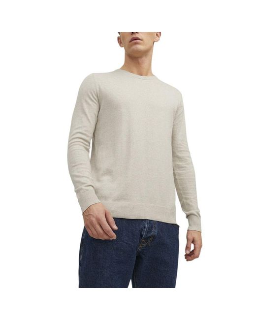 Jack & Jones Gray Beige Cotton T for men