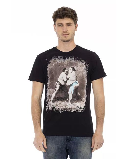 TRUSSARDI ACTION Black Cotton Men T for men