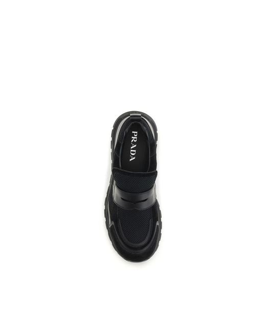 Prada Black Loafers Calf Leather for men