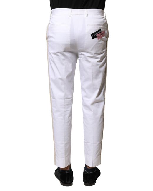 Dolce & Gabbana Blue Cropped Slim Fit Pants for men