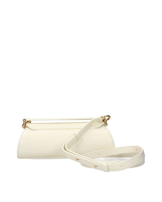 Jil Sander Natural Beige Leather Handbag