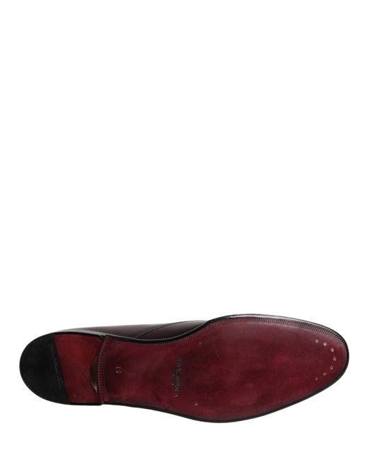 Dolce & Gabbana Black Lace Up Leather Dress Derby Men Shoes for men