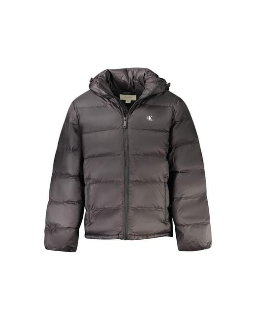 Calvin Klein Gray Polyamide Jacket for men