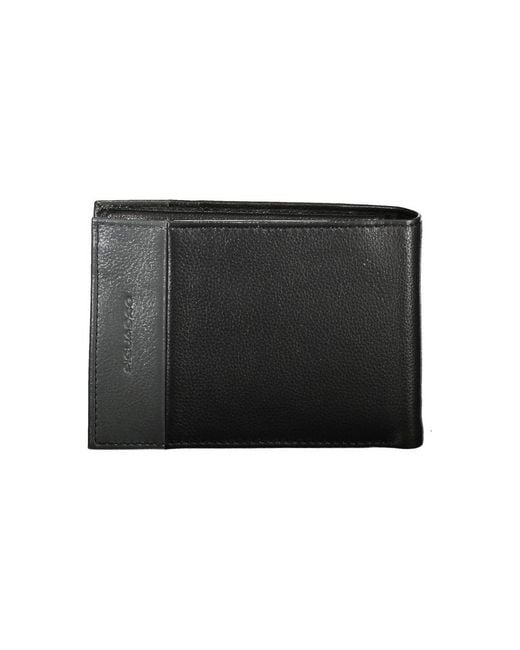 Piquadro Black Leather Wallet for men