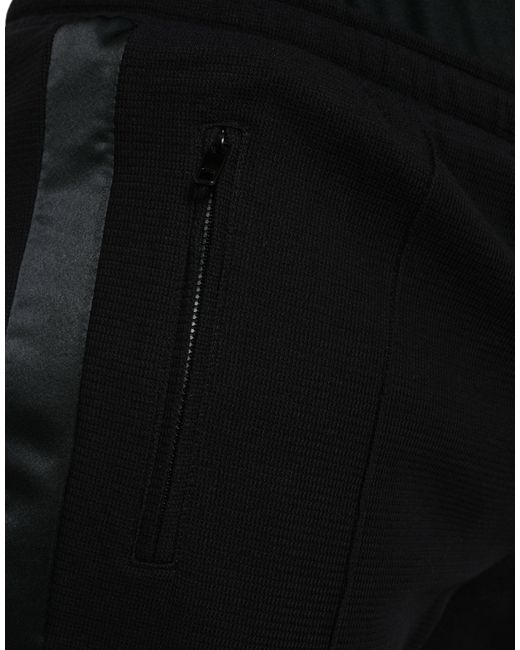 Dolce & Gabbana Black Cotton Skinny Jogger Sweatpants Pants for men