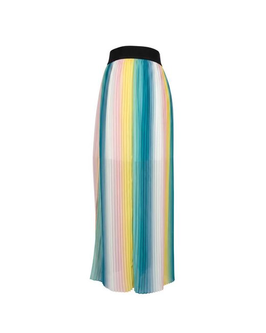 Trussardi Blue Pink Polyester Skirt