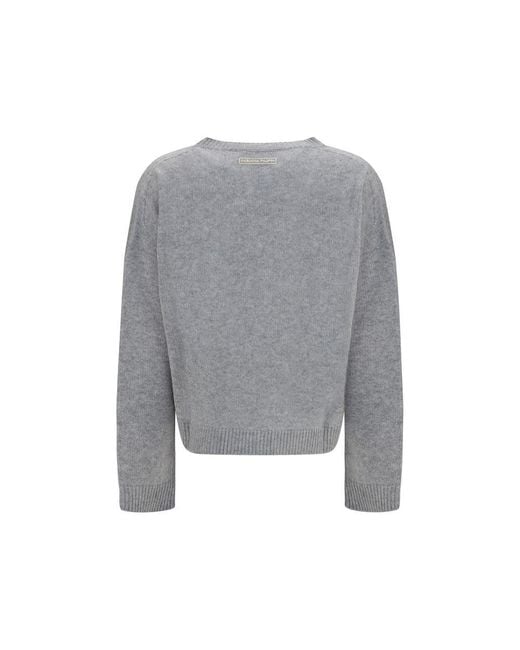 Fabiana Filippi Gray Cashmere Sweatshirt