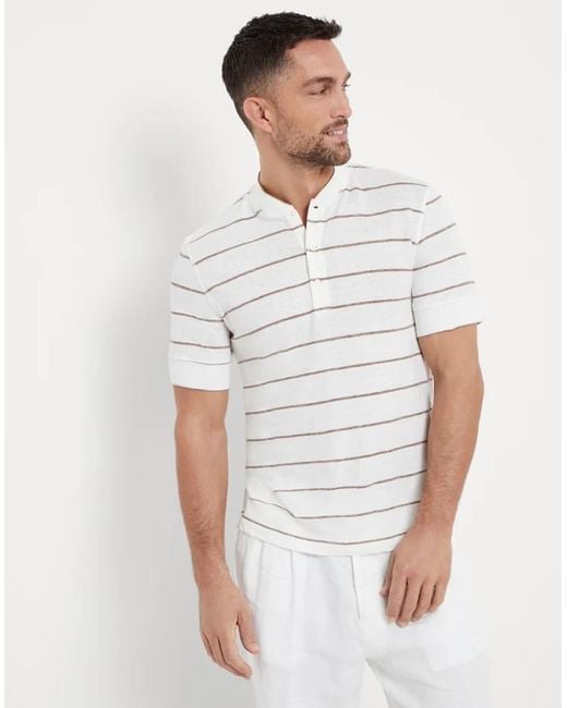 Brunello Cucinelli White Brown Linen T for men