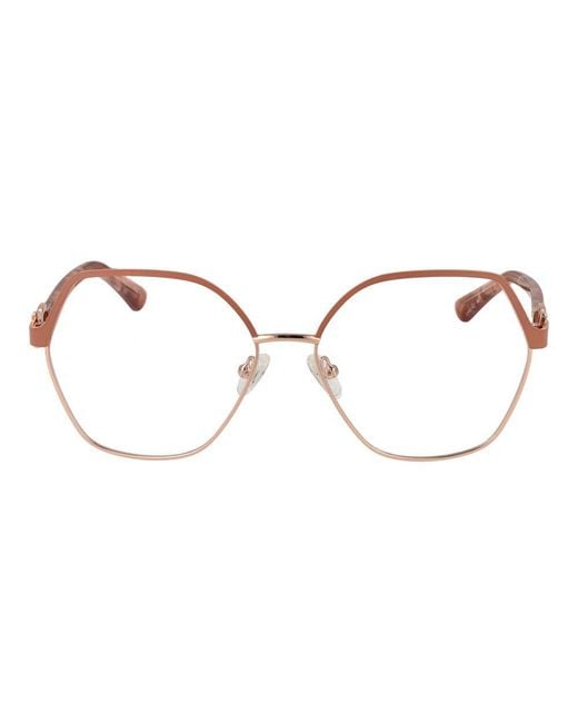 MARCIANO BY GUESS Brown Rose Gold Metal Glasses (frames)