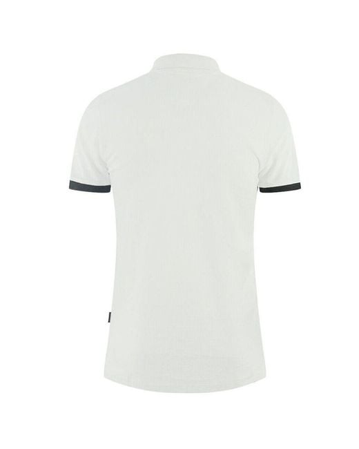 Aquascutum White Cotton Polo Shirt for men
