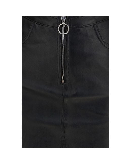 Fiorucci Black Lamb Leather Mini Skirt
