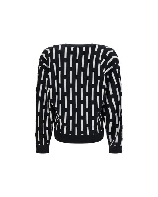 Versace Black Multicolor Wool Oves Aries Cardigan for men