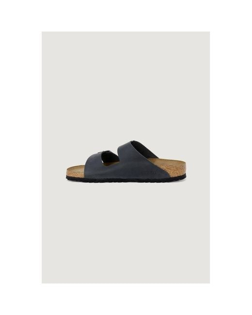 Birkenstock Black Synthetic Flat Sandals