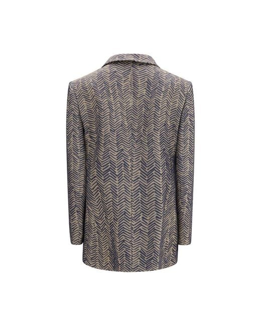 Giorgio Armani Gray Beige Viscose Blazer