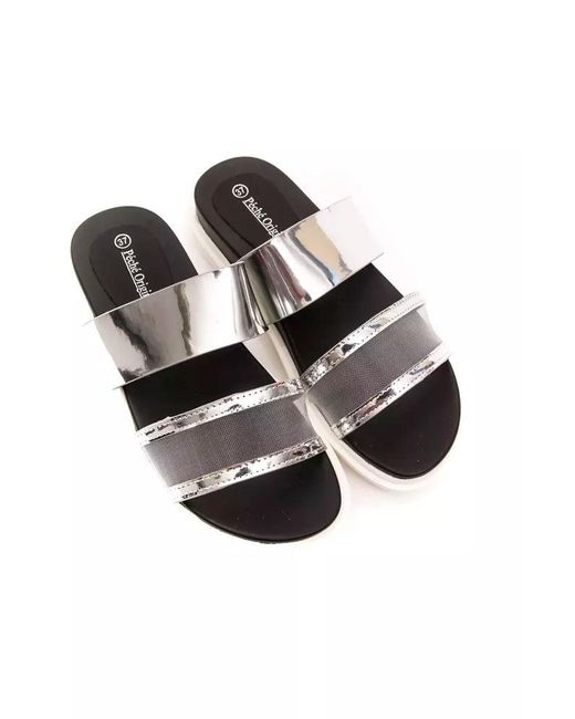 Péché Originel Metallic Silver Polyethylene Sandal