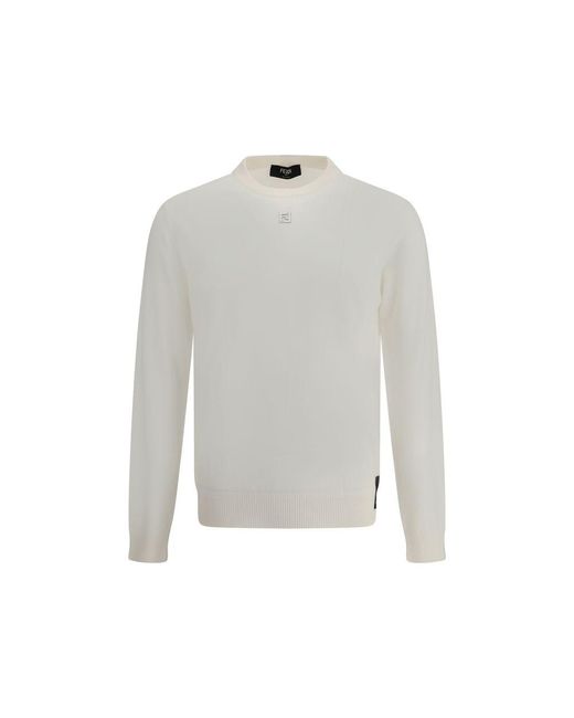 Fendi Gray Ff Sweater for men
