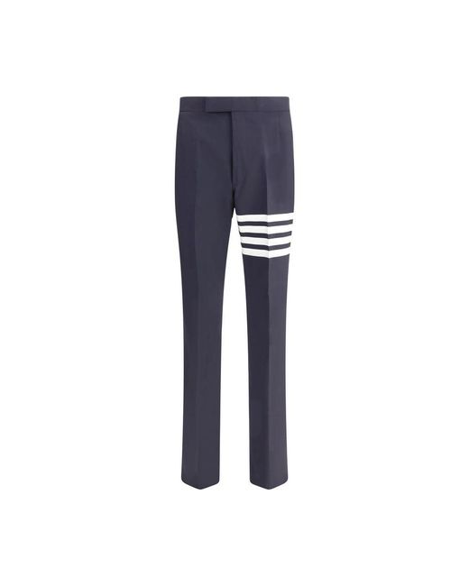 Thom Browne Blue Wool Dress Pants for men